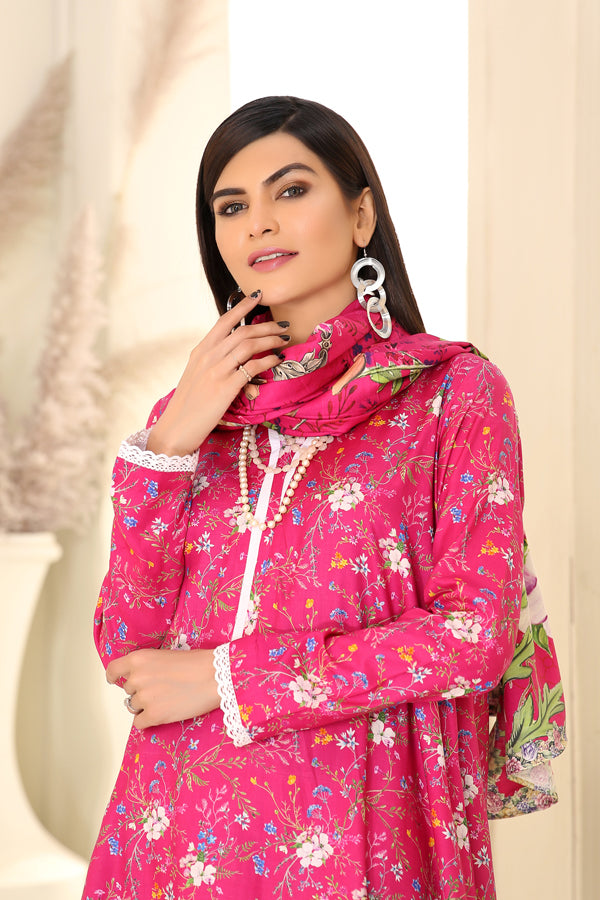 Adan's Libas - D 10 - Digital Printed Linen 3PC