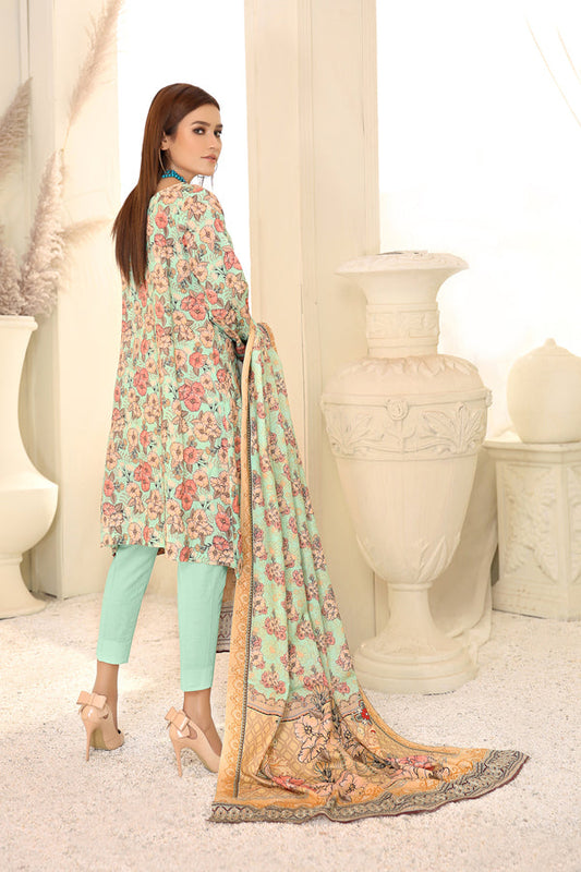Adan's Libas - D 12 - Digital Printed Linen 3PC