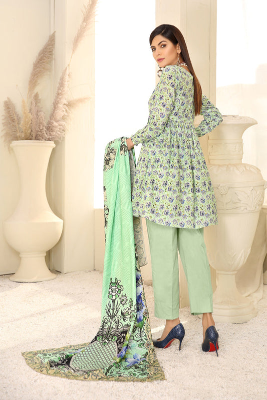 Adan's Libas - D 13 - Digital Printed Linen 3PC