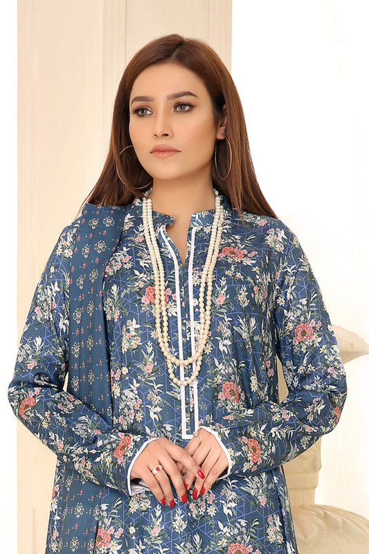 Adan's Libas - D 14 - Digital Printed Linen 3PC