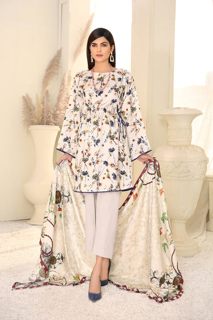 Adan's Libas - D 17 - Digital Printed Linen 3PC