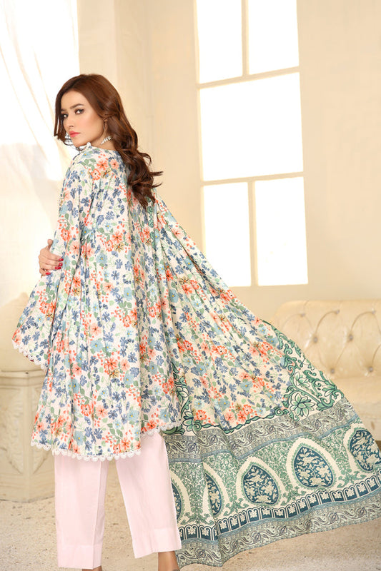 Adan's Libas - D 21 - Digital Printed Linen 3PC