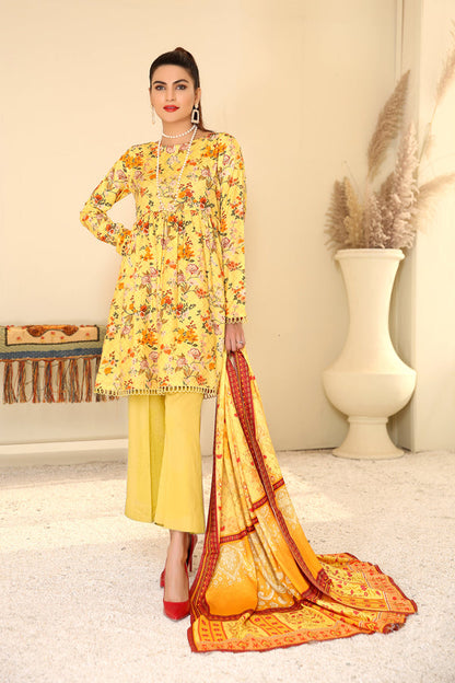 Adan's Libas - D 27 - Digital Printed Linen 3PC