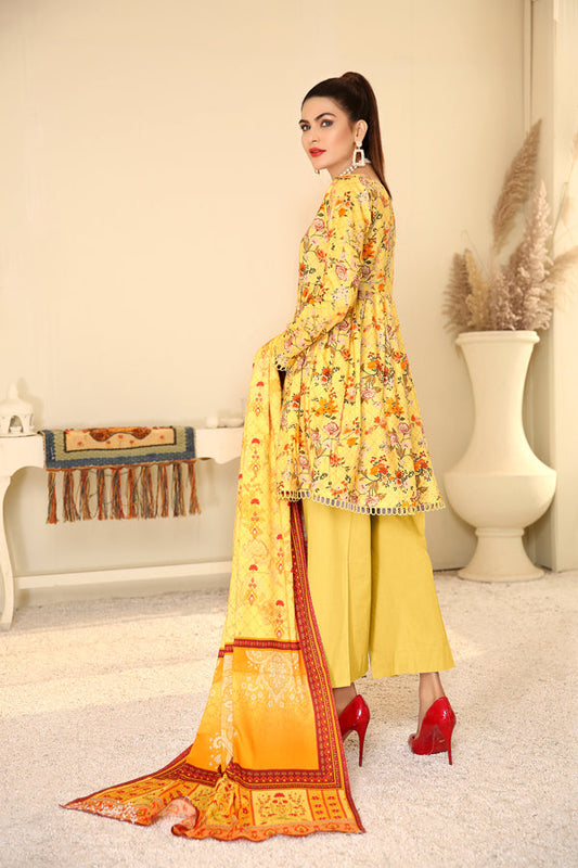Adan's Libas - D 27 - Digital Printed Linen 3PC