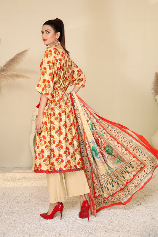 Adan's Libas - D 33 - Digital Printed Linen 3PC