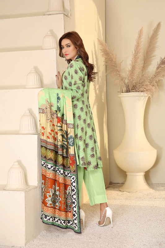 Adan's Libas - D 34 - Digital Printed Linen 3PC