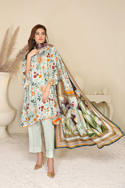 Adan's Libas - D 38 - Digital Printed Linen 3PC