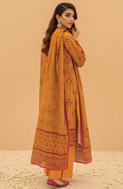 Orient - Unstitched 3 Piece Embroidered Lawn Shirt , Cambric Pant and Lawn Dupatta