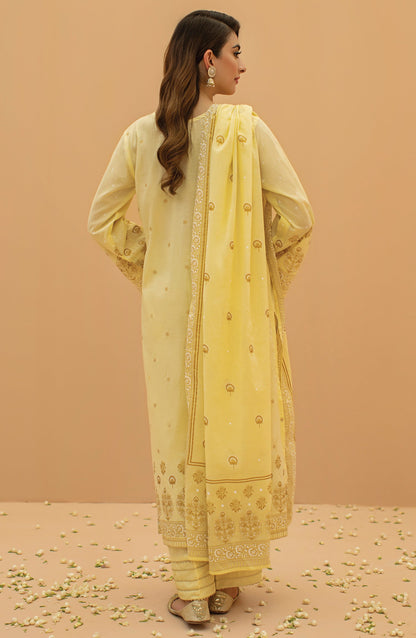 Orient - Unstitched 3 Piece Embroidered Lawn Shirt , Cambric Pant and Lawn Dupatta