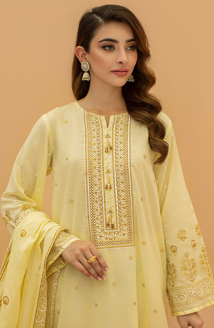 Orient - Unstitched 3 Piece Embroidered Lawn Shirt , Cambric Pant and Lawn Dupatta