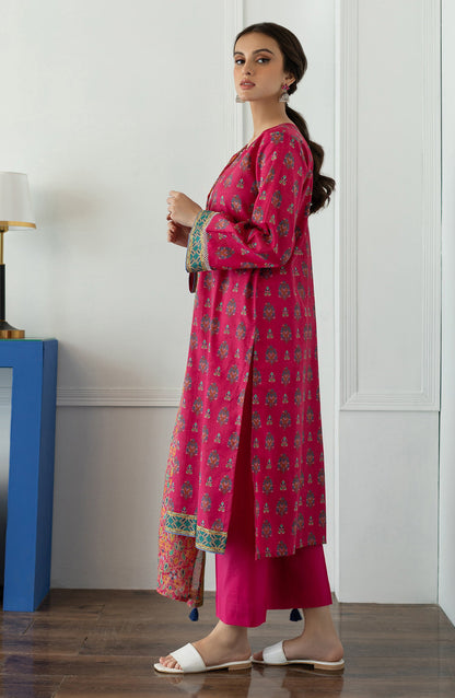 Orient - Stitched 3 Piece Printed Lawn Shirt , Cambric Pant and Lawn Dupatta