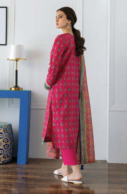 Orient - Stitched 3 Piece Printed Lawn Shirt , Cambric Pant and Lawn Dupatta