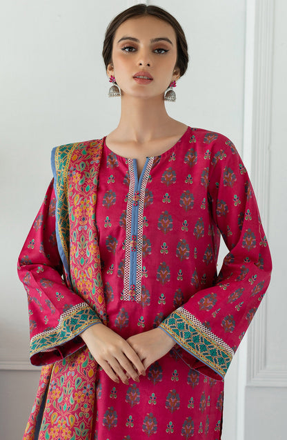 Orient - Stitched 3 Piece Printed Lawn Shirt , Cambric Pant and Lawn Dupatta