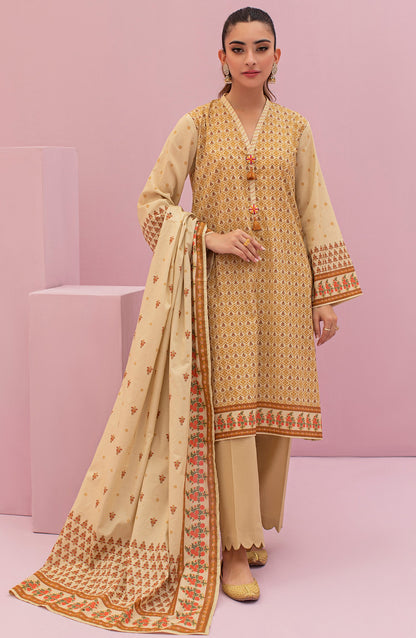 Orient - Unstitched 3 Piece Printed Lawn Shirt , Cambric Pant and Lawn Dupatta