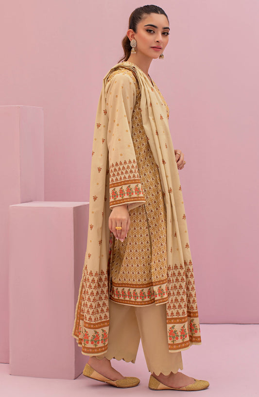 Orient - Unstitched 3 Piece Printed Lawn Shirt , Cambric Pant and Lawn Dupatta