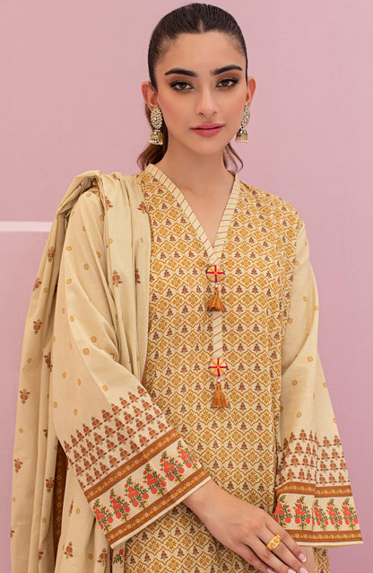 Orient - Unstitched 3 Piece Printed Lawn Shirt , Cambric Pant and Lawn Dupatta