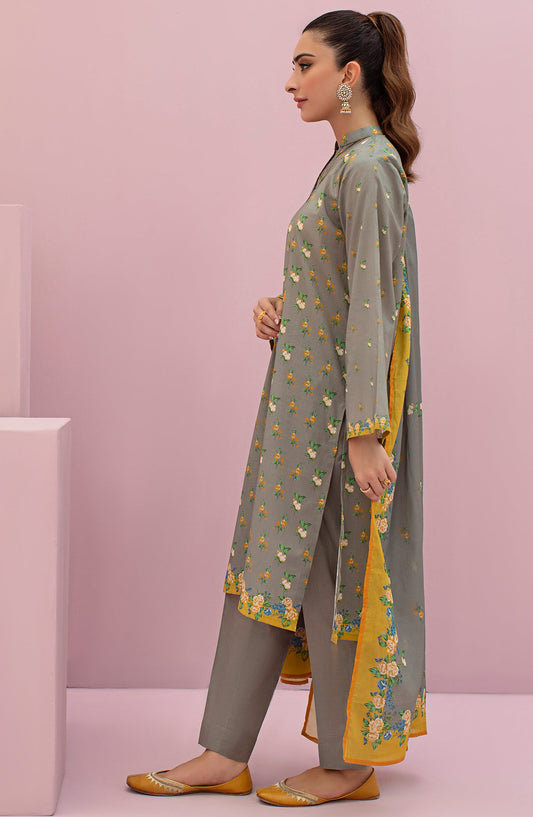 Orient - Unstitched 3 Piece Printed Lawn Shirt , Cambric Pant and Lawn Dupatta
