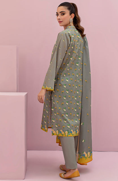 Orient - Unstitched 3 Piece Printed Lawn Shirt , Cambric Pant and Lawn Dupatta
