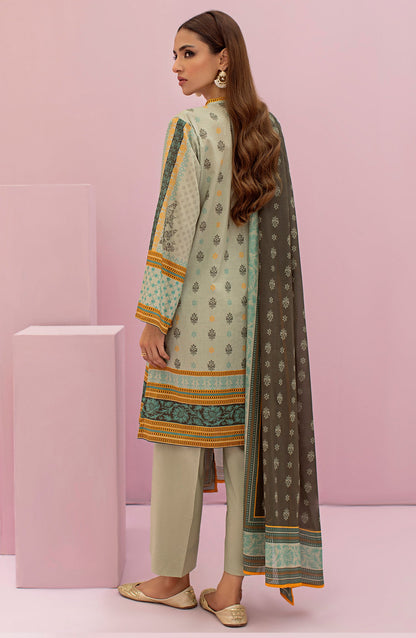 Orient - Unstitched 3 Piece Printed Lawn Shirt , Cambric Pant and Lawn Dupatta