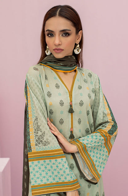 Orient - Unstitched 3 Piece Printed Lawn Shirt , Cambric Pant and Lawn Dupatta