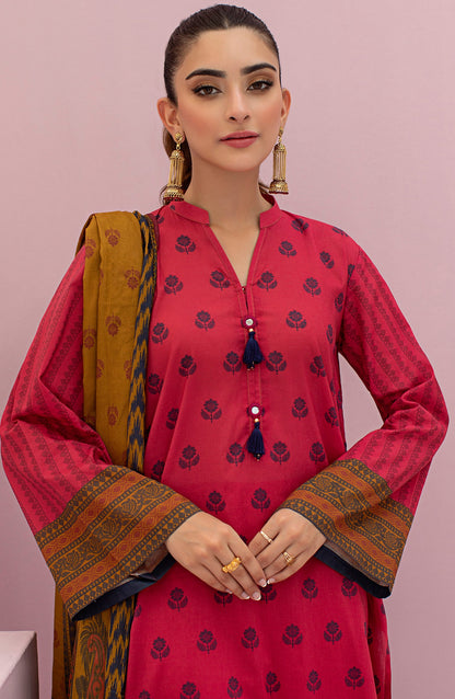 Orient - Unstitched 3 Piece Printed Lawn Shirt , Cambric Pant and Lawn Dupatta