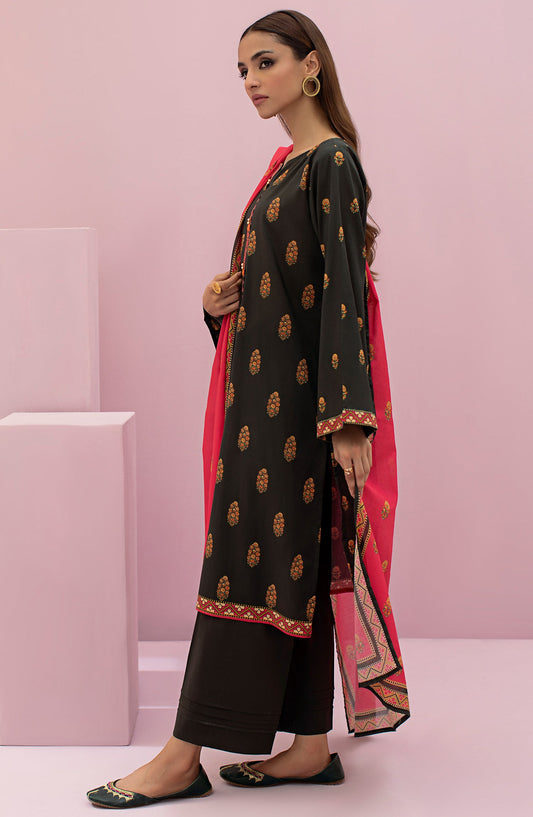 Orient - Unstitched 3 Piece Printed Lawn Shirt , Cambric Pant and Lawn Dupatta