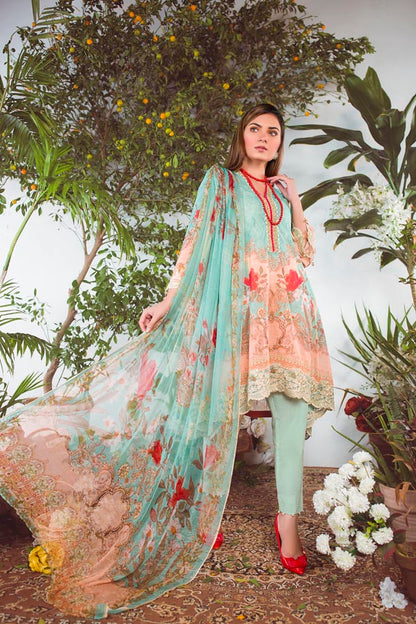 Adan's Libas - Spring - Swiss Voil Unstitched (3 Piece)