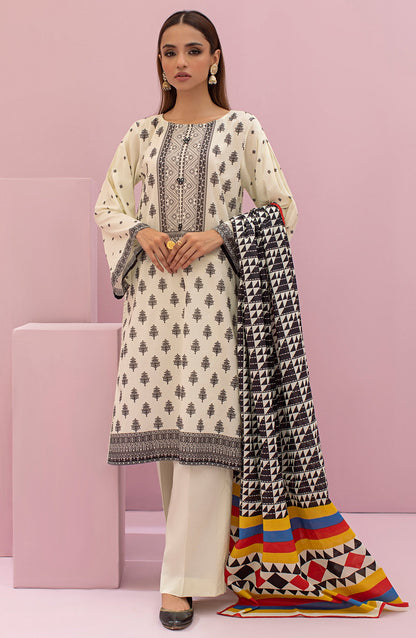 Orient - Unstitched 3 Piece Printed Lawn Shirt , Cambric Pant and Lawn Dupatta