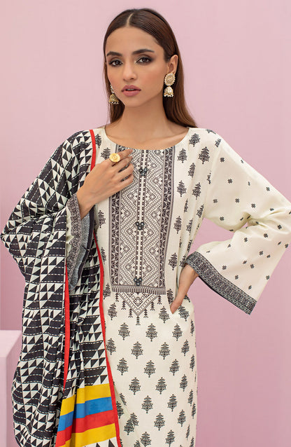Orient - Unstitched 3 Piece Printed Lawn Shirt , Cambric Pant and Lawn Dupatta