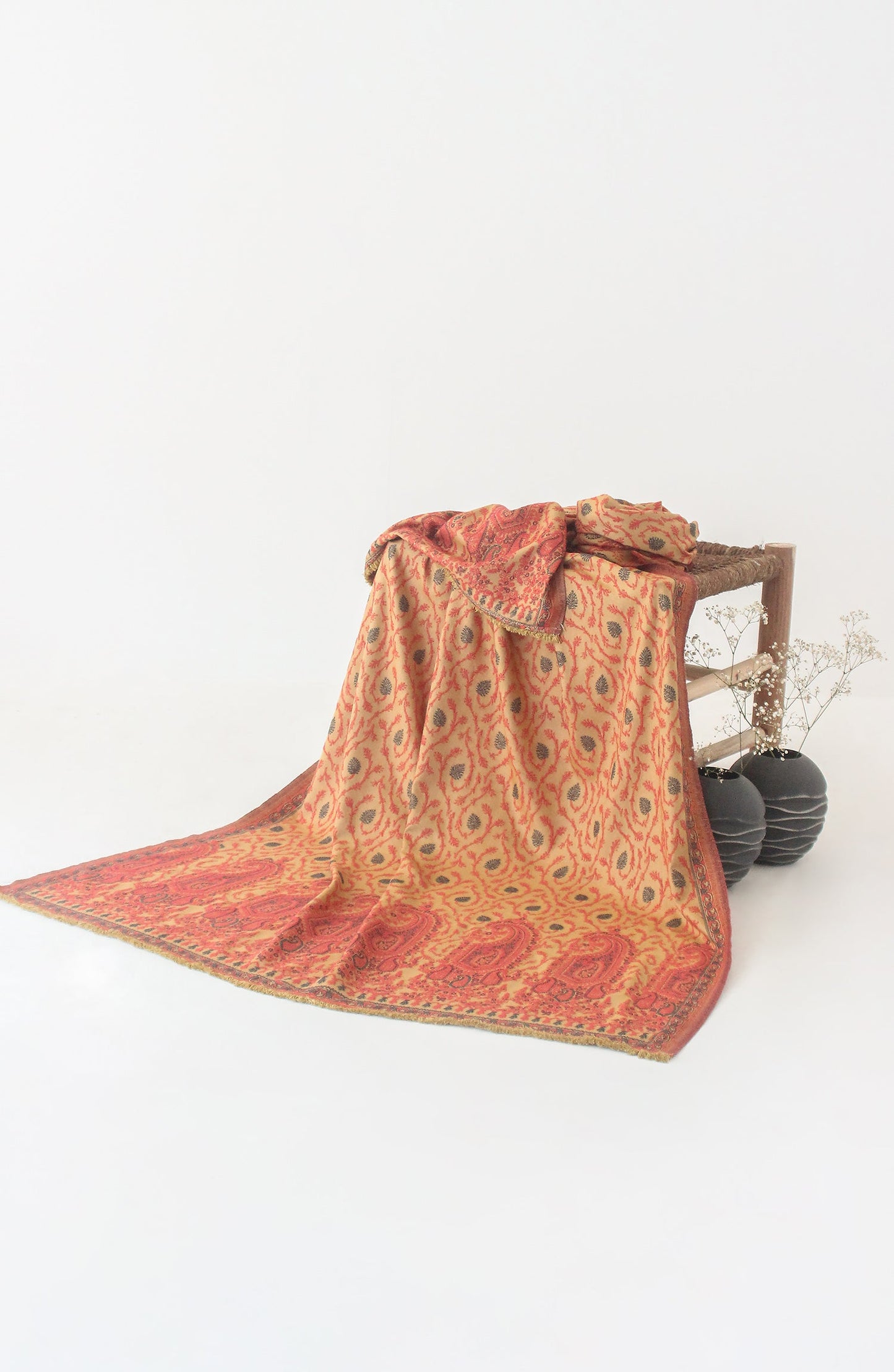 Orient - Yarn Dyed Jacquard Kashmiri Shawl