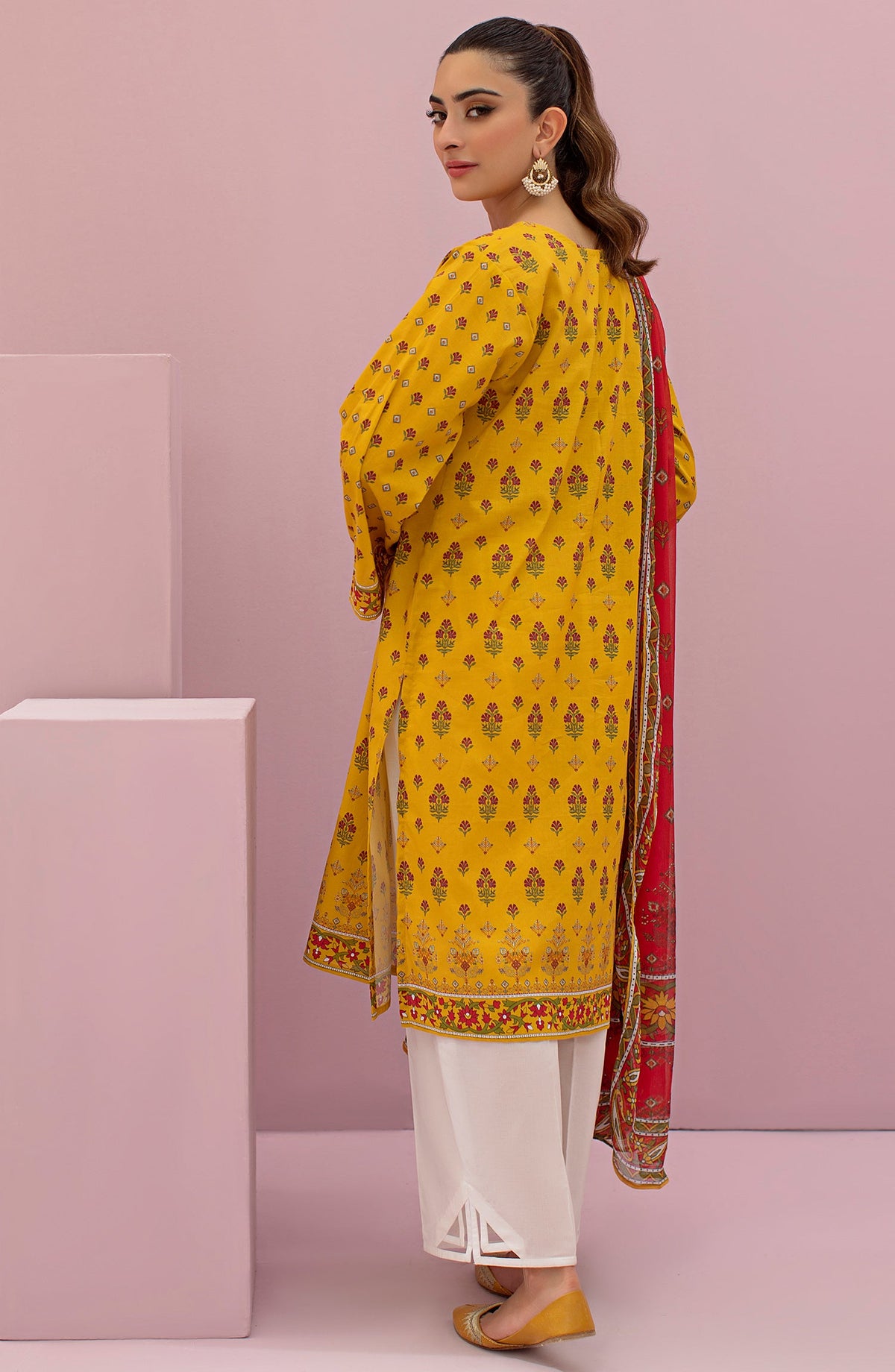 Orient - Unstitched 2 Piece Printed Lawn Shirt and Chiffon Dupatta