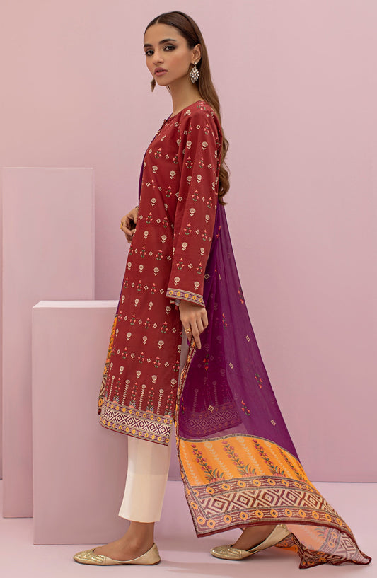 Orient - Unstitched 2 Piece Printed Lawn Shirt and Chiffon Dupatta