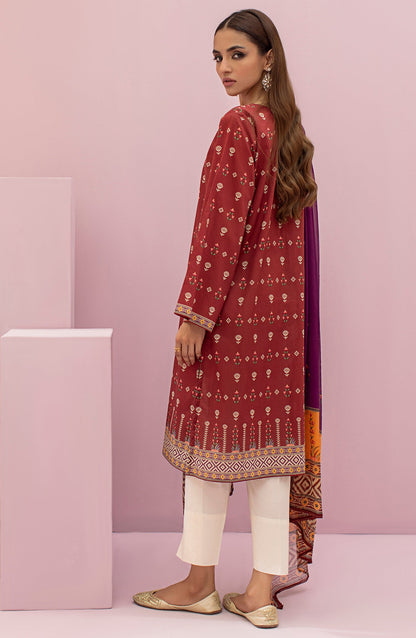 Orient - Stitched 2 Piece Printed Lawn Shirt and Kitonic Chiffon Dupatta