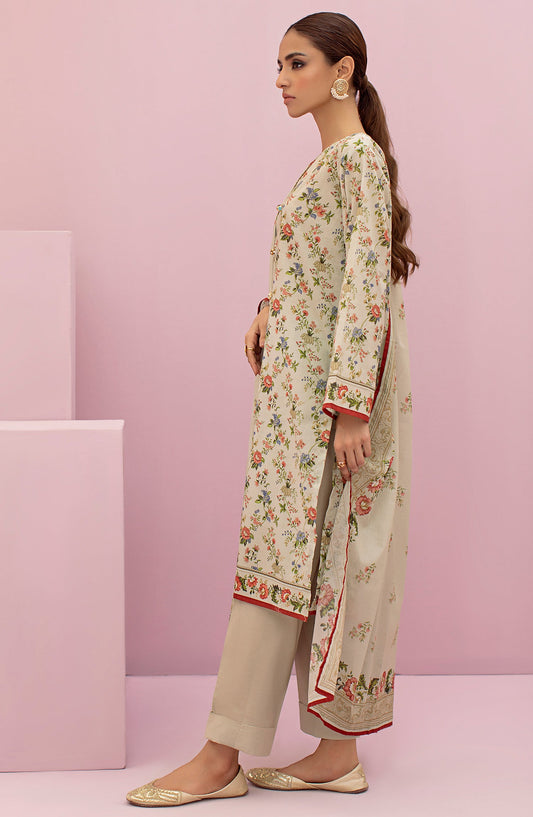 Orient - Unstitched 3 Piece Printed Lawn Shirt , Cambric Pant and Lawn Dupatta