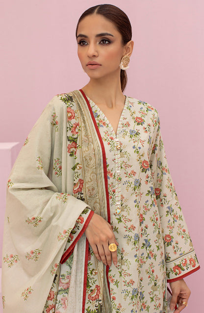 Orient - Unstitched 3 Piece Printed Lawn Shirt , Cambric Pant and Lawn Dupatta