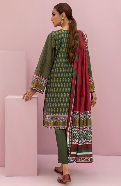 Orient - Unstitched 3 Piece Printed Lawn Shirt , Cambric Pant and Lawn Dupatta