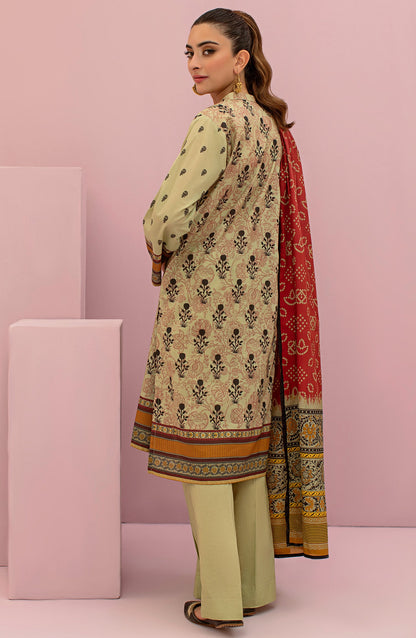Orient - Unstitched 3 Piece Printed Lawn Shirt , Cambric Pant and Lawn Dupatta