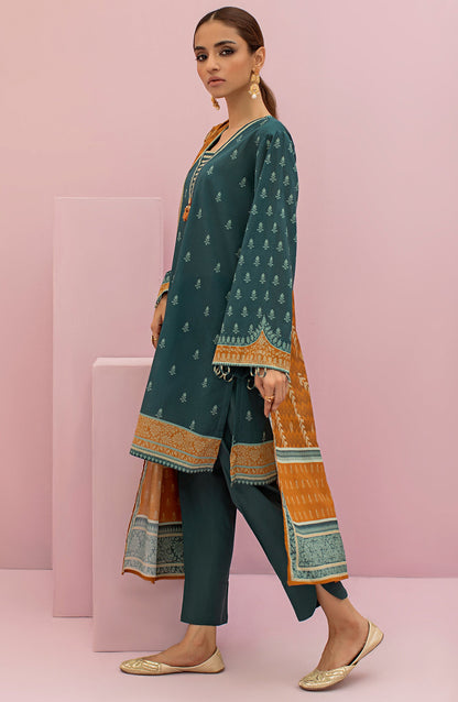 Orient - Unstitched 3 Piece Printed Lawn Shirt , Cambric Pant and Lawn Dupatta