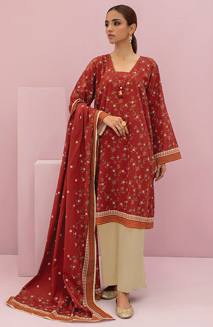 Orient - Unstitched 3 Piece Printed Lawn Shirt , Cambric Pant and Lawn Dupatta