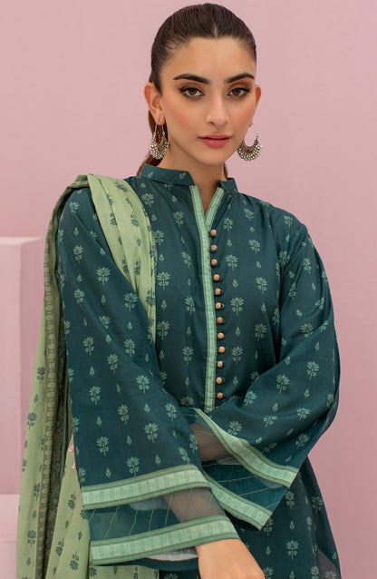 Orient - Unstitched 3 Piece Printed Lawn Shirt , Cambric Pant and Lawn Dupatta