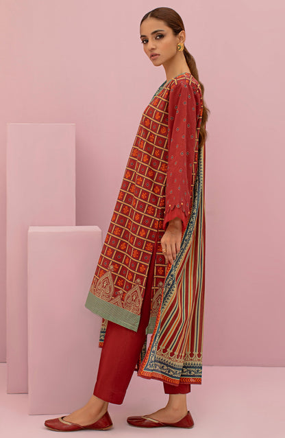 Orient - Unstitched 3 Piece Printed Lawn Shirt , Cambric Pant and Lawn Dupatta