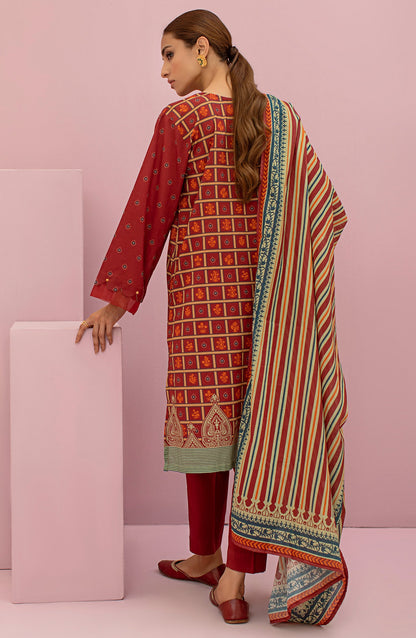 Orient - Unstitched 3 Piece Printed Lawn Shirt , Cambric Pant and Lawn Dupatta