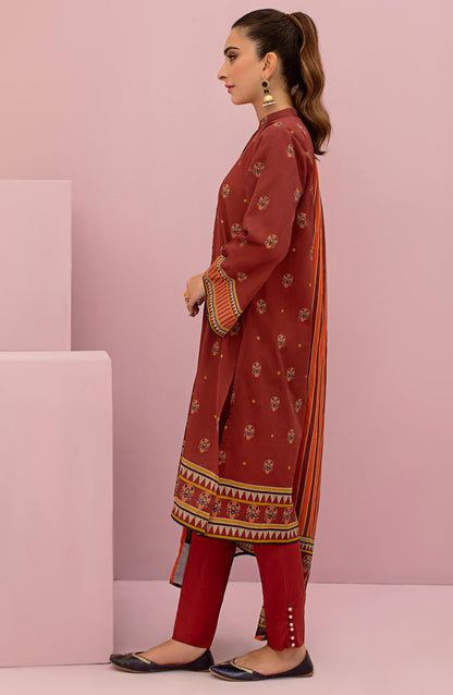 Orient - Unstitched 3 Piece Printed Lawn Shirt , Cambric Pant and Lawn Dupatta