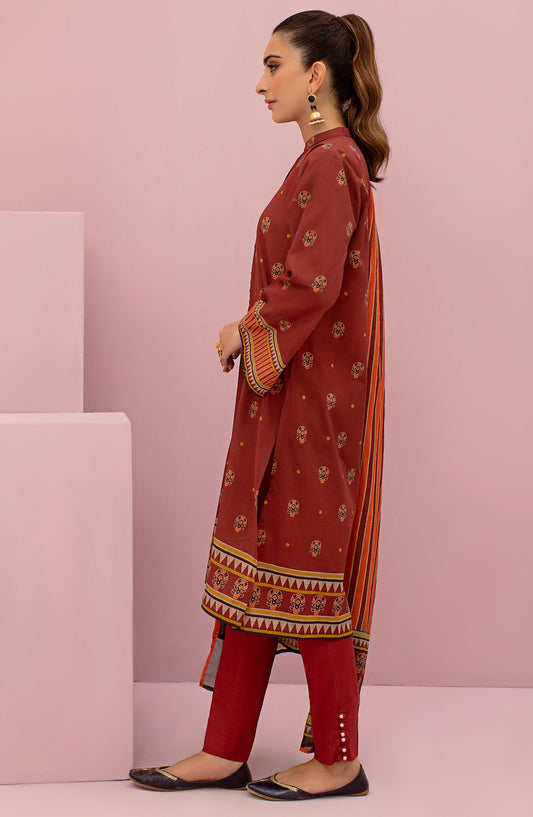 Orient - Unstitched 3 Piece Printed Lawn Shirt , Cambric Pant and Lawn Dupatta