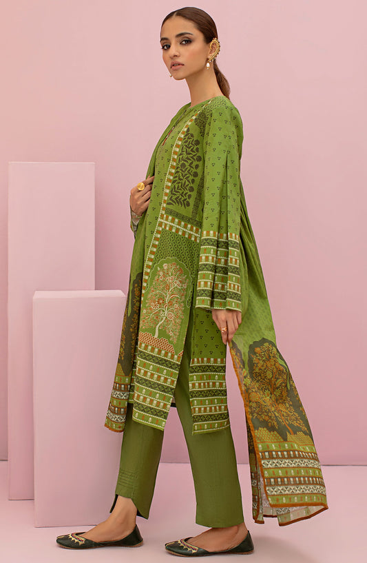 Orient - Unstitched 3 Piece Printed Lawn Shirt , Cambric Pant and Lawn Dupatta
