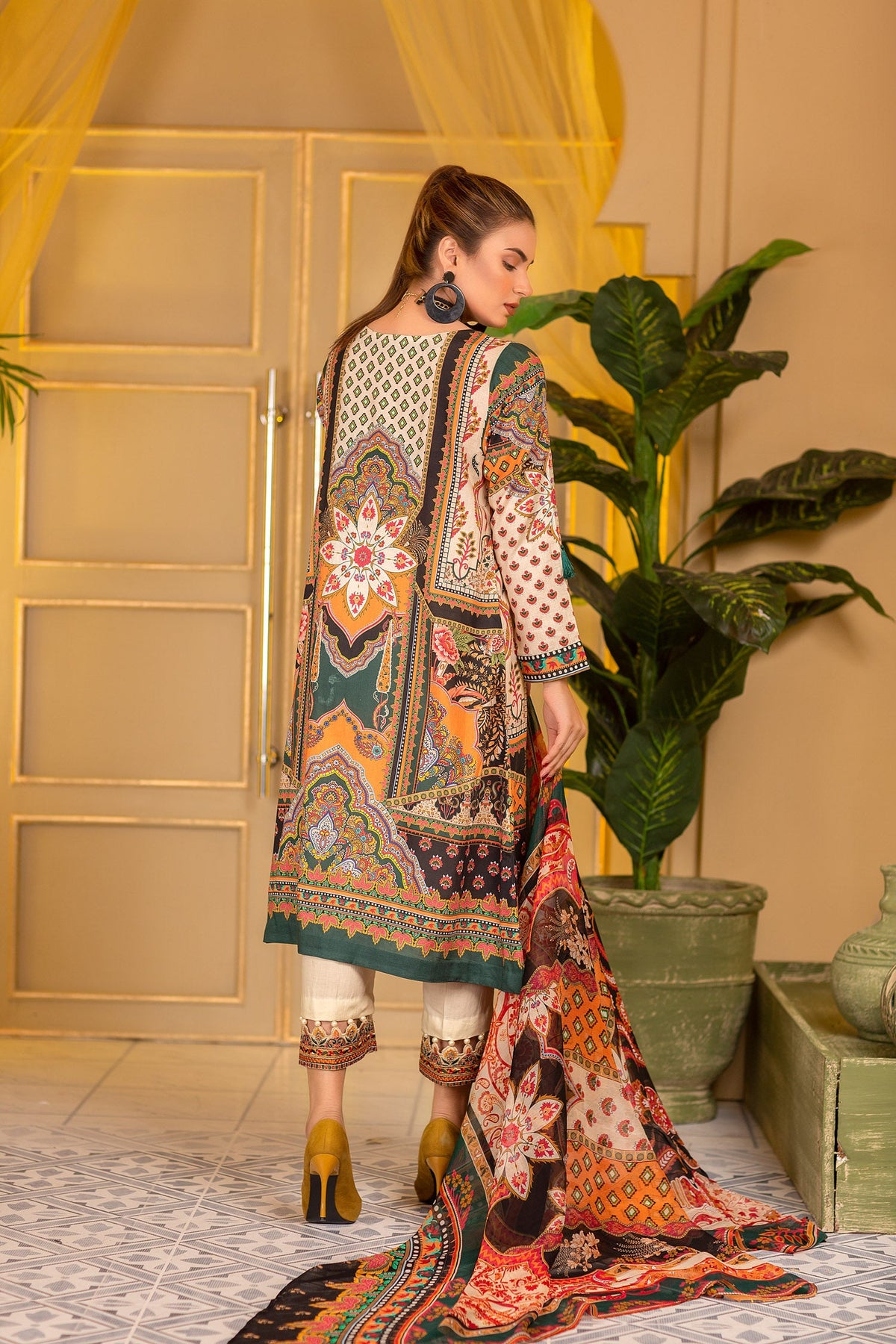 Adan's Libas - Coherent - Digital Printed and Embroidered Suvic Lawn 3PC