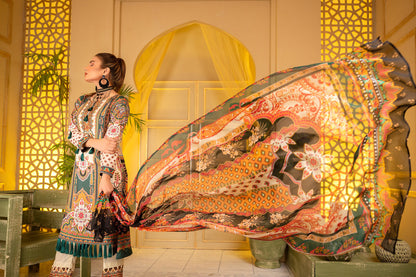 Adan's Libas - Coherent - Digital Printed and Embroidered Suvic Lawn 3PC