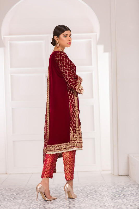 Adan's Libas - Deluxe - Luxury Embroidered Velvet 3PC