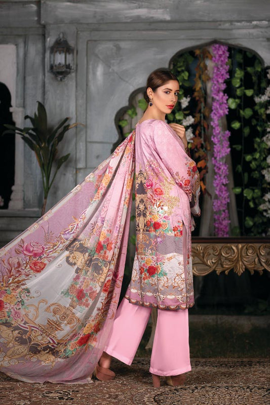 Adan's Libas - Diamond - Digital Embroidered Chickenkari Viscose (Unstitched)