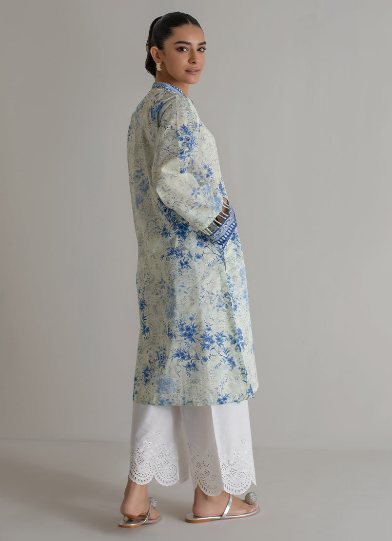 Light Blue Floral Kurta